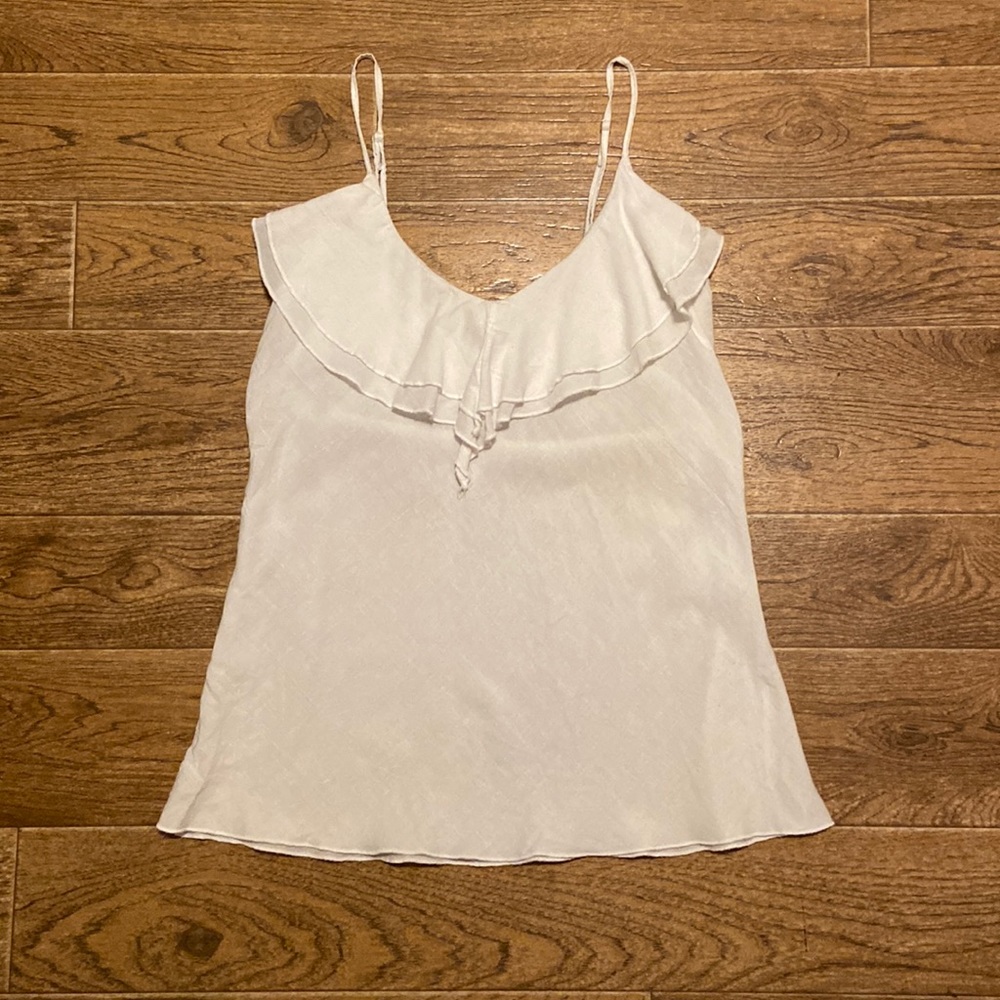 Love Squared | White Ruffled Cami